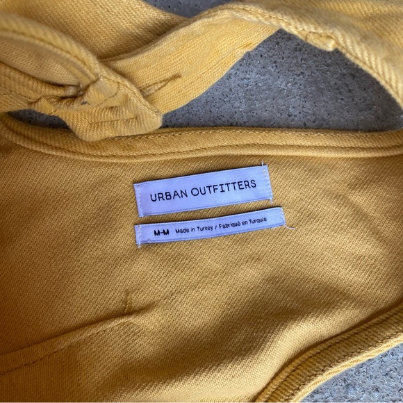 Urban Outfitters Mustard Denim Wide Leg Jumpsuit / Overalls Size Medium - Picture 6 of 12